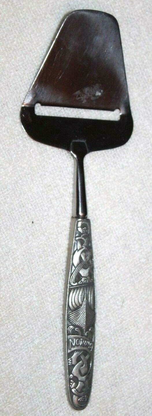 Norway Vintage Stainless Steel? Silverplated? Spatula w/ Ornate Handle