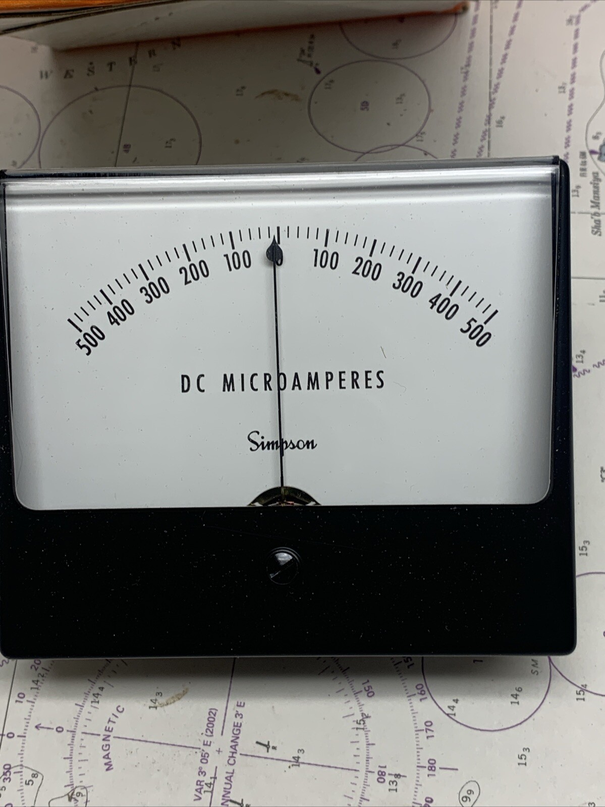 Simpson Model 1329 Panel Meter 0-500 DC Microamps Cat No 504550