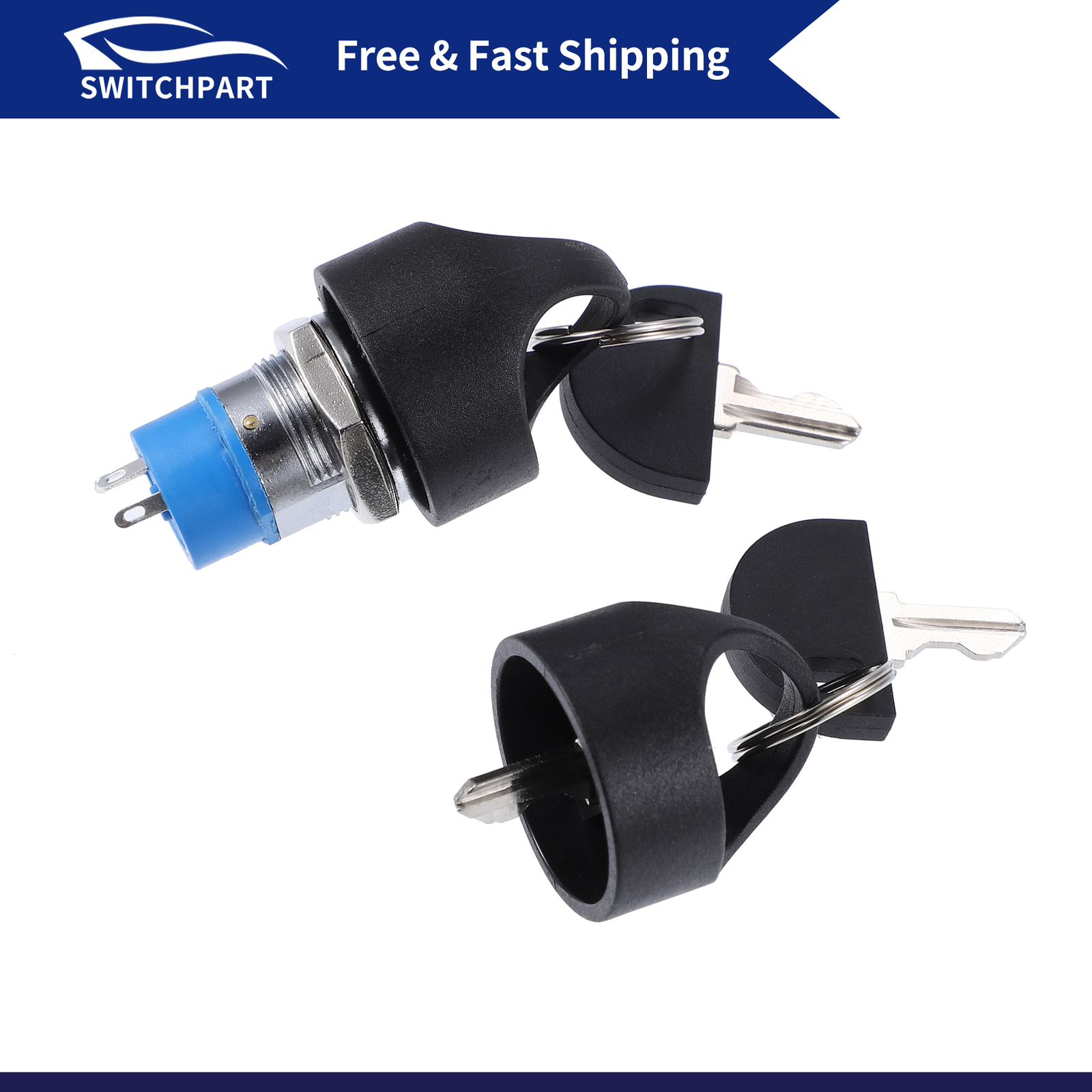 Ignition Starter on Off Switch Lock Keys 4 Wheels Power Chairs Universal - 1 pcs