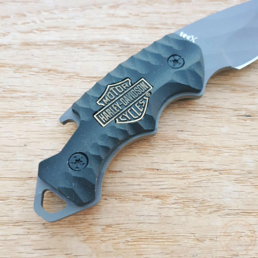 Case TecX Harley Fixed Knife 2.5" Stainless Steel Full Blade Black G10 Handle