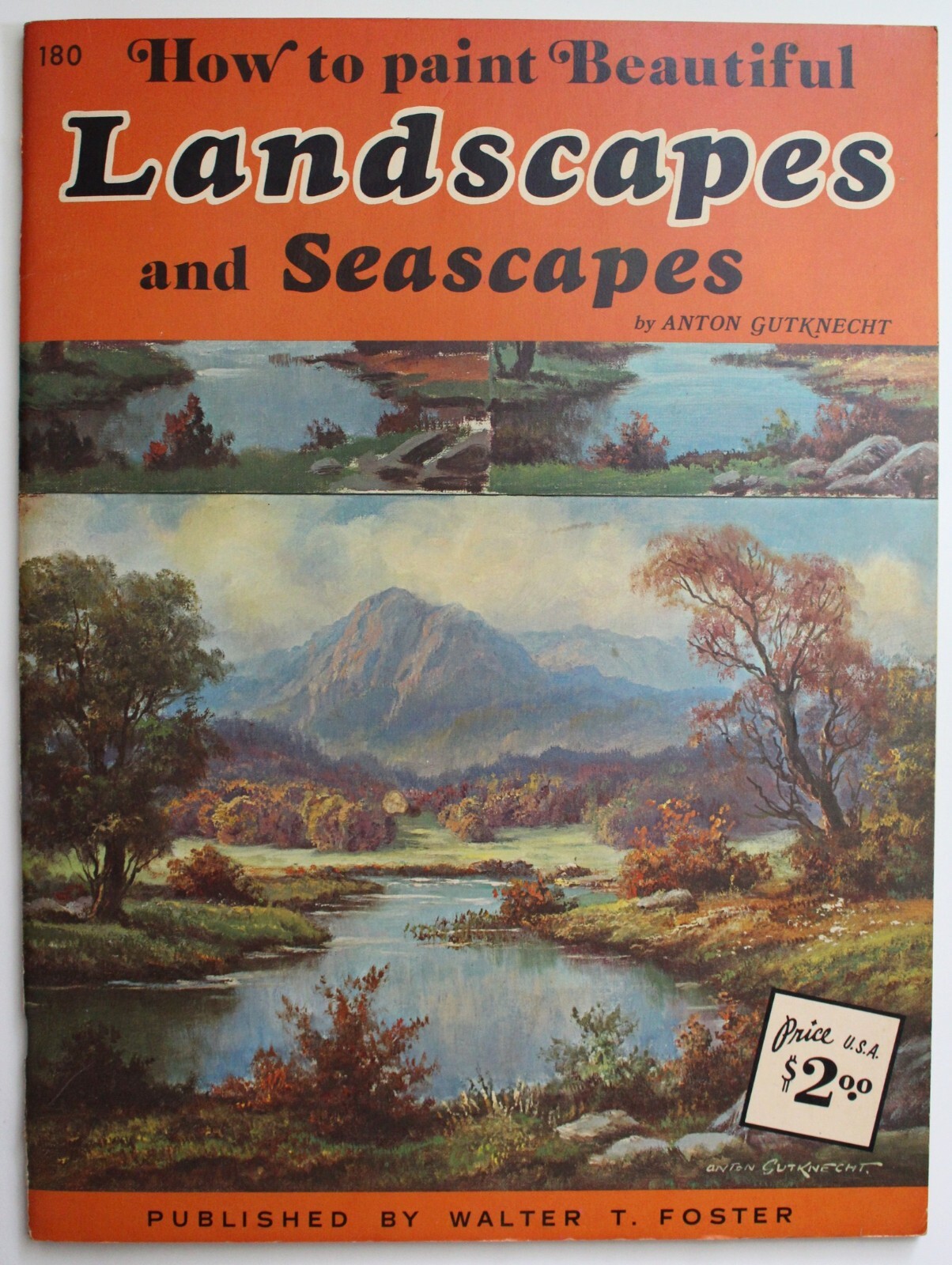 Walter T Foster Vintage How to Paint LANSCAPES AND SEASCAPES Book FREE SHIPPING!