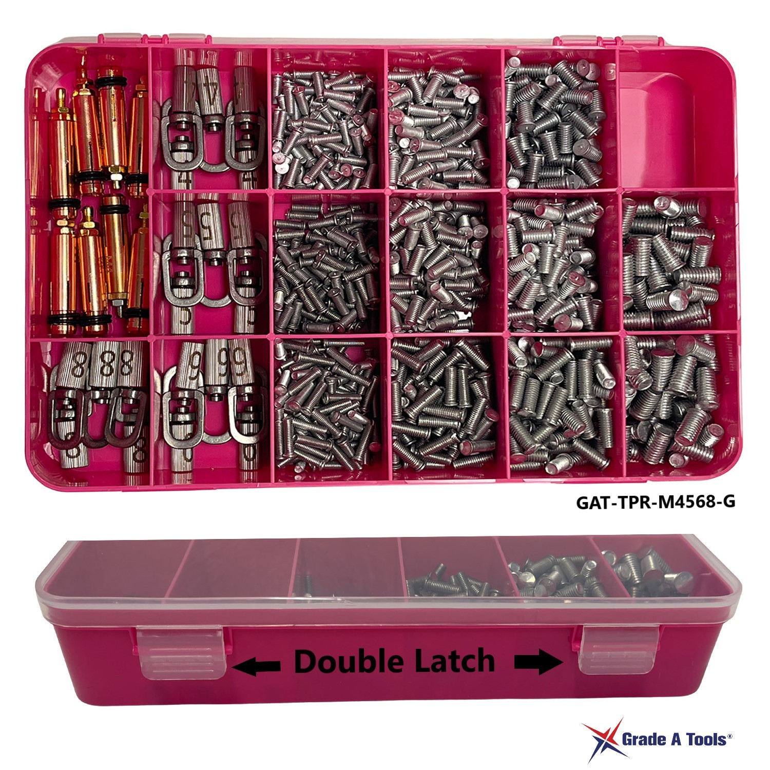 Grade A Tool Aluminum Dent Puller Weld Stud Master Kit - M4, M5, M6, M8