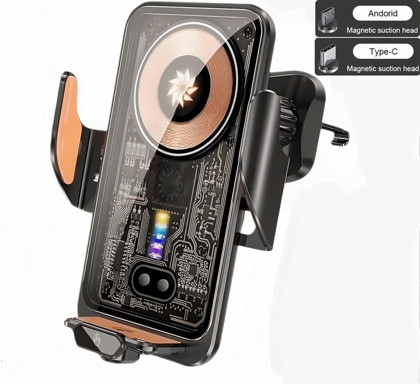 66W Fast Wireless Car Charger with Automatic Clamping Wireless Phone Charging
