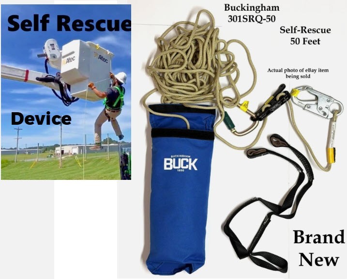 Buckingham 101SR-50 50 foot High Elevation Self Rescue System 10  * Brand New *