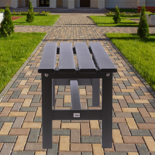 Lojok 35.4x14.2x15.7 inch Aluminum Outdoor Bench for Park Garden Patio Lounge
