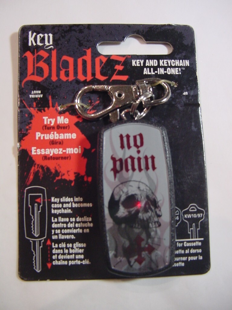 NEW - KEY BLADE NO PAIN KEY AND KEY CHAIN KEY BLANK KW1/66 KW10/97