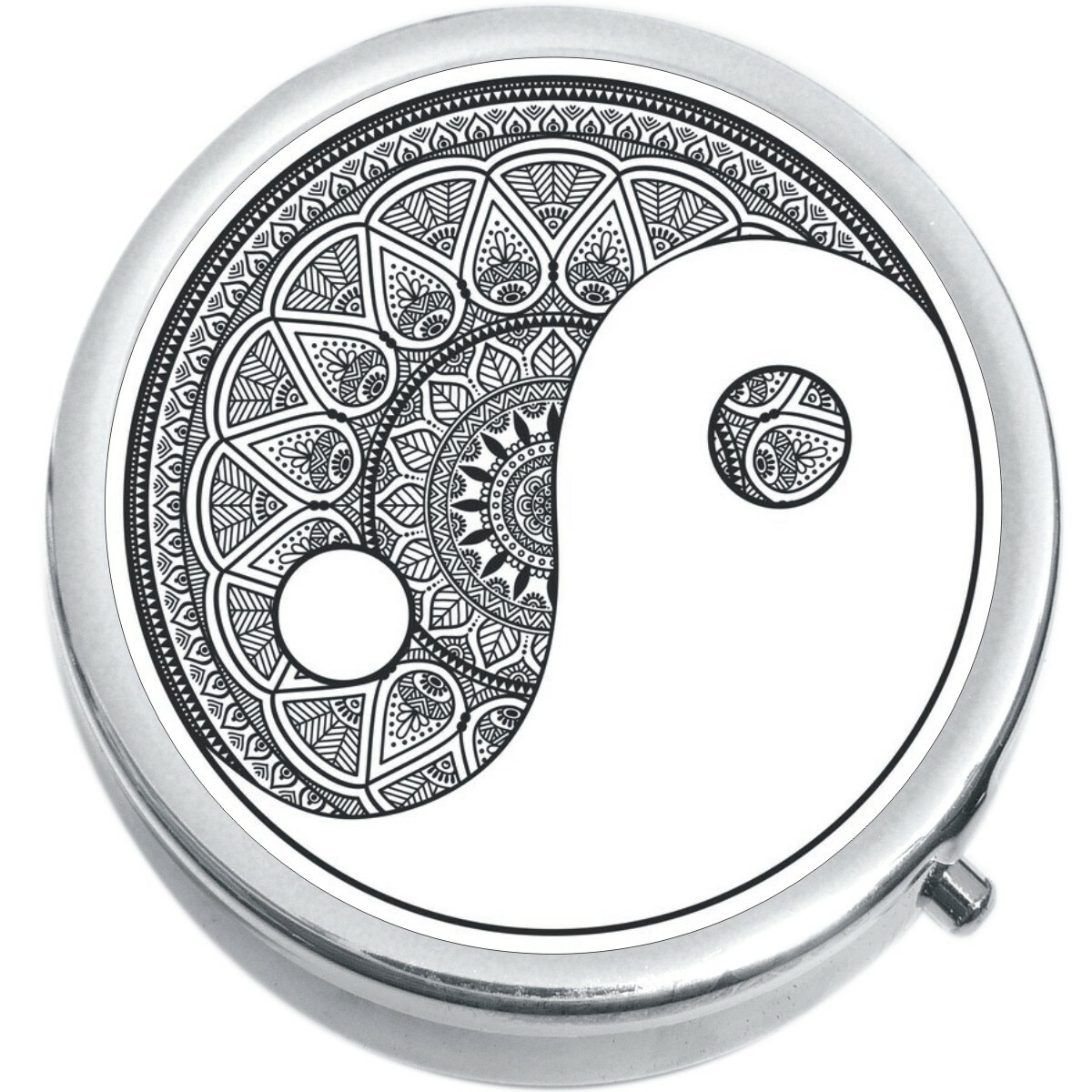 Intricate Yin Yang Medicine Vitamin Pill Box