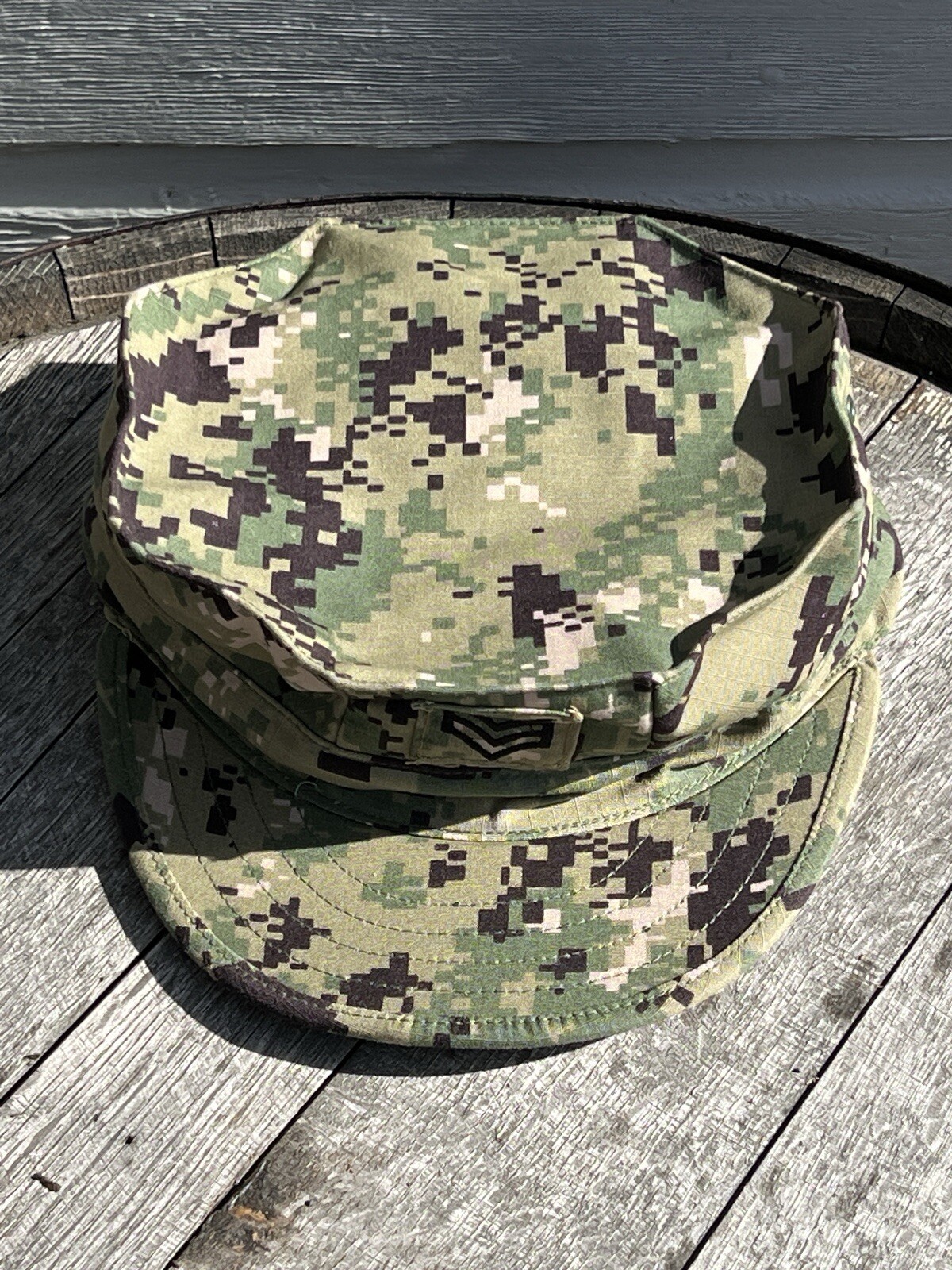 U.S. Navy Working Type III Camouflage E6 First Class Petty Officer 7  1/4 Cap
