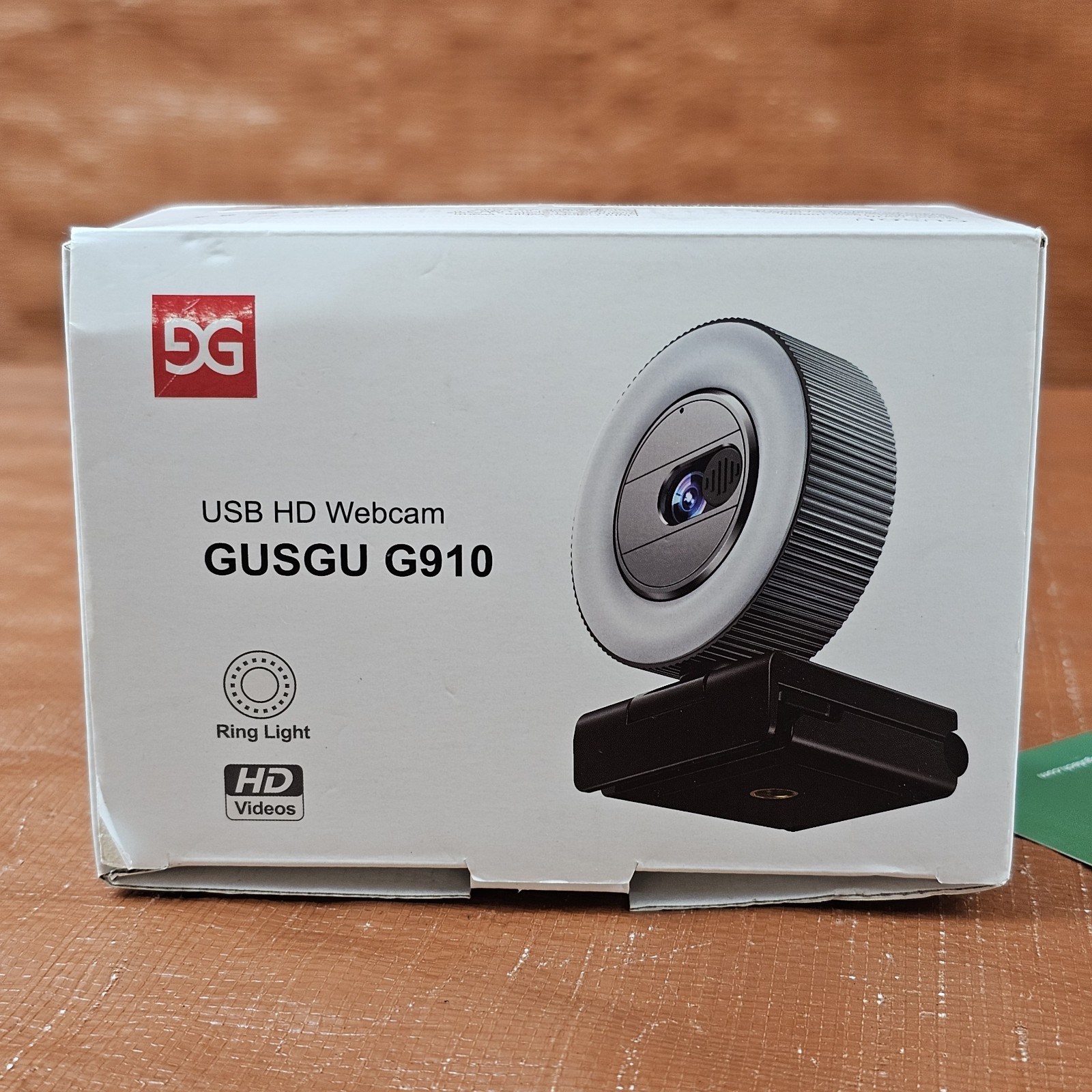 GUSGU G910 Webcam for PC with Microphone, Light & Privacy