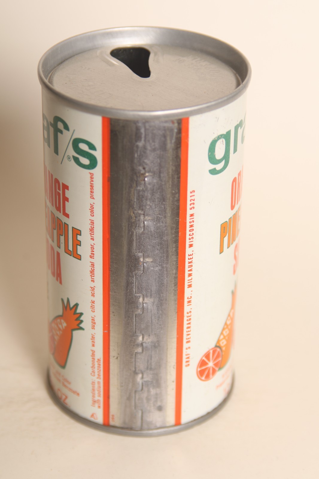 Graf/s Orange Pineapple soda can - 12oz