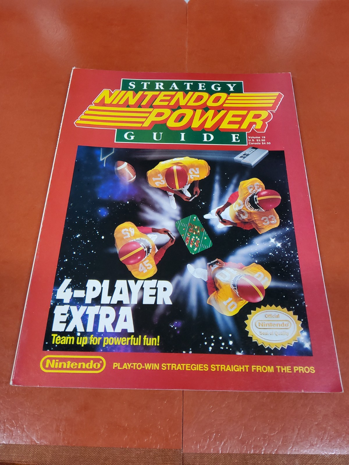 1990 NINTENDO POWER Volume 19 STRATEGY GUIDE 4-Player FOOTBALL & Super Off Road!