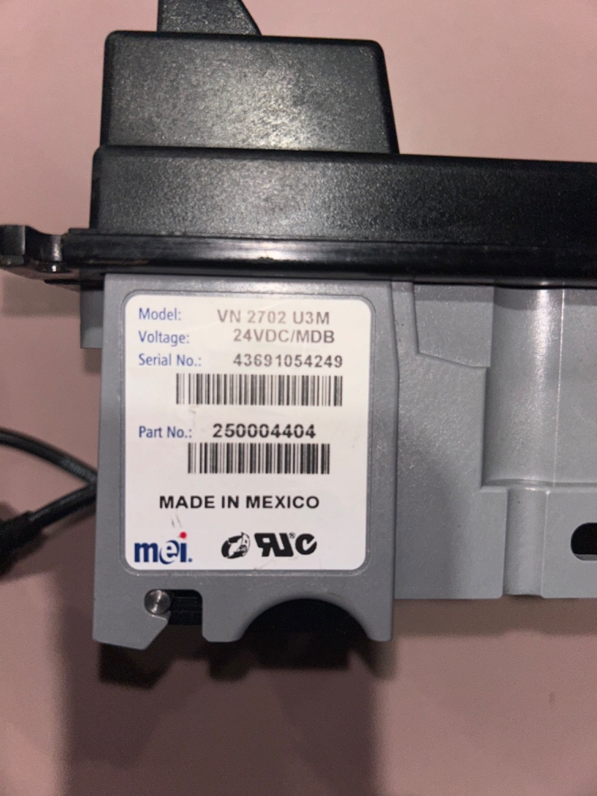 MEI / CPi VN2702-U3M Bill Acceptor / Validator ***Refurbished***