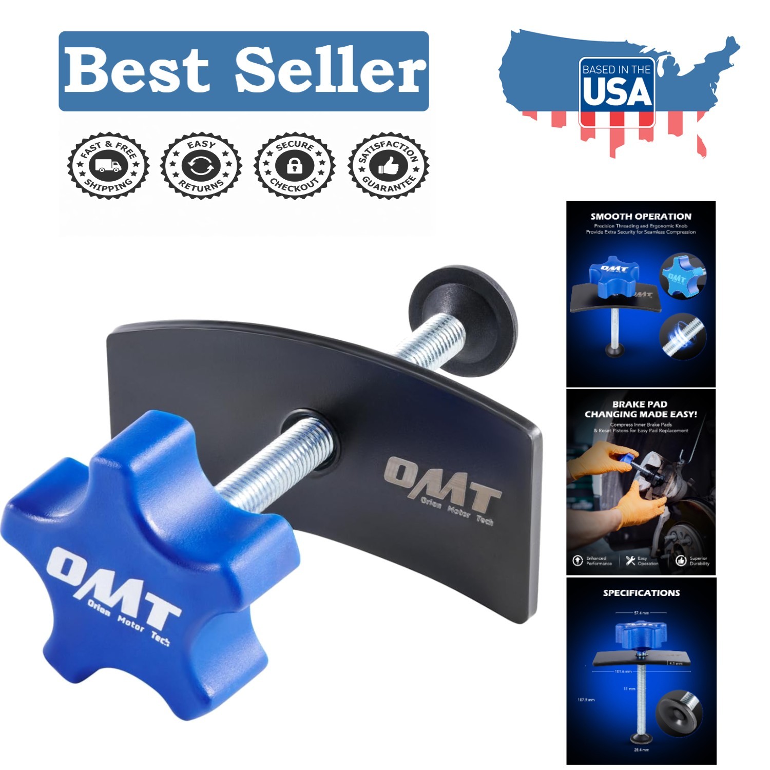 Heavy-Duty Brake Pad Spreader Tool for Effortless Car & Light Truck Maintenance