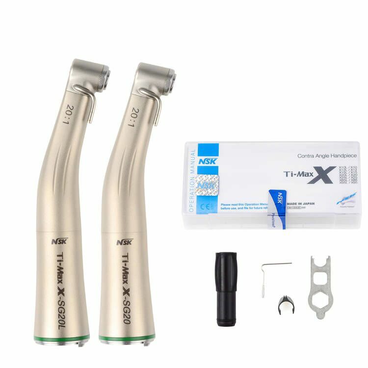 Dental Ti-Max 20:1 Fiber Optic Implant Contra Angle Handpiece SG20L/SG20 Fit NSK