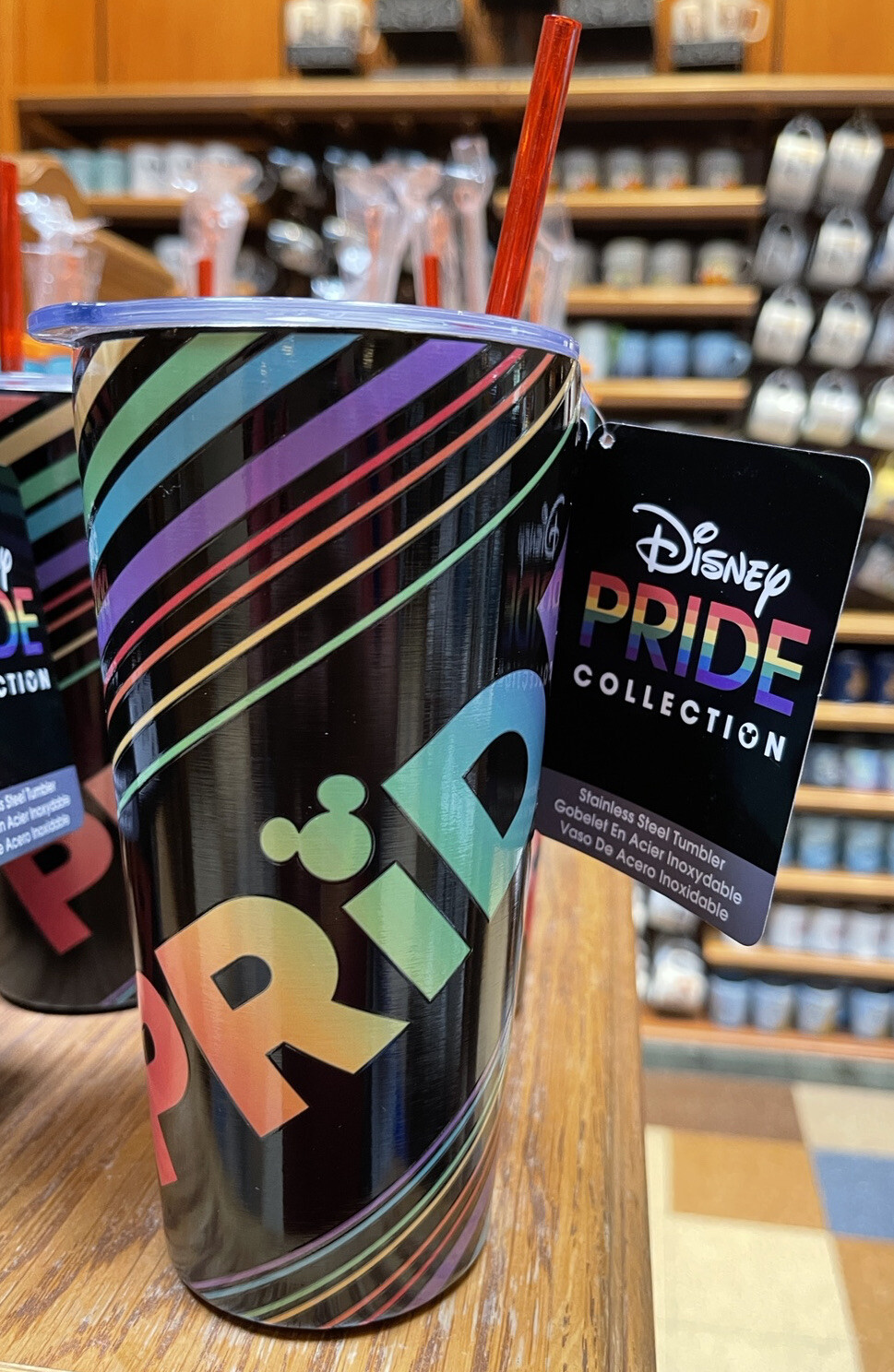 Disney Parks Rainbow Collection Pride Mickey Icon Stainless Steel Tumbler