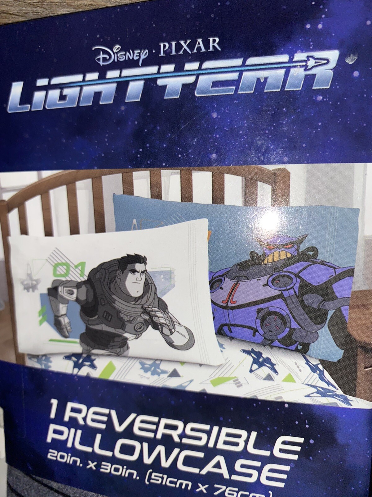🚀PACK🚀 Disney Pixar Lightyear Reversible Pillowcase, 20” x 30”