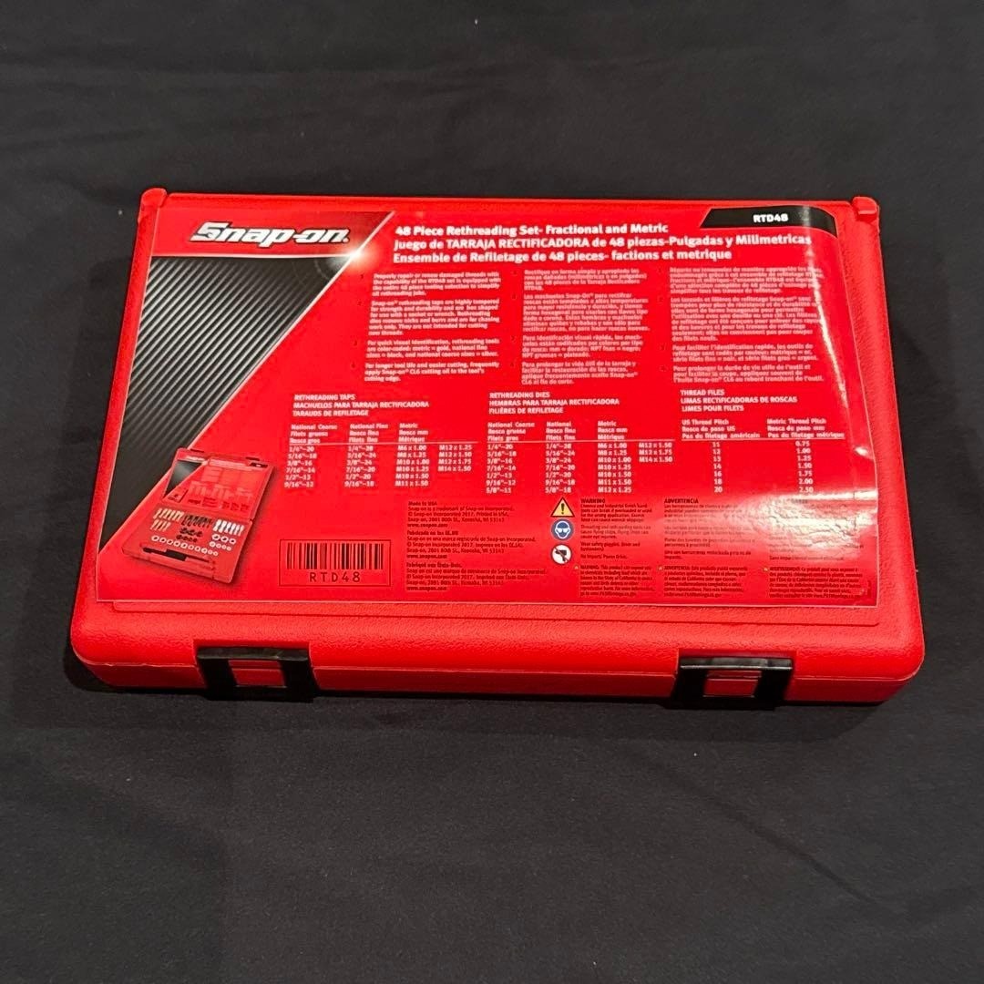 Snap-on RTD48 48 pc Master Rethreading Tap and Die Set [Unused]