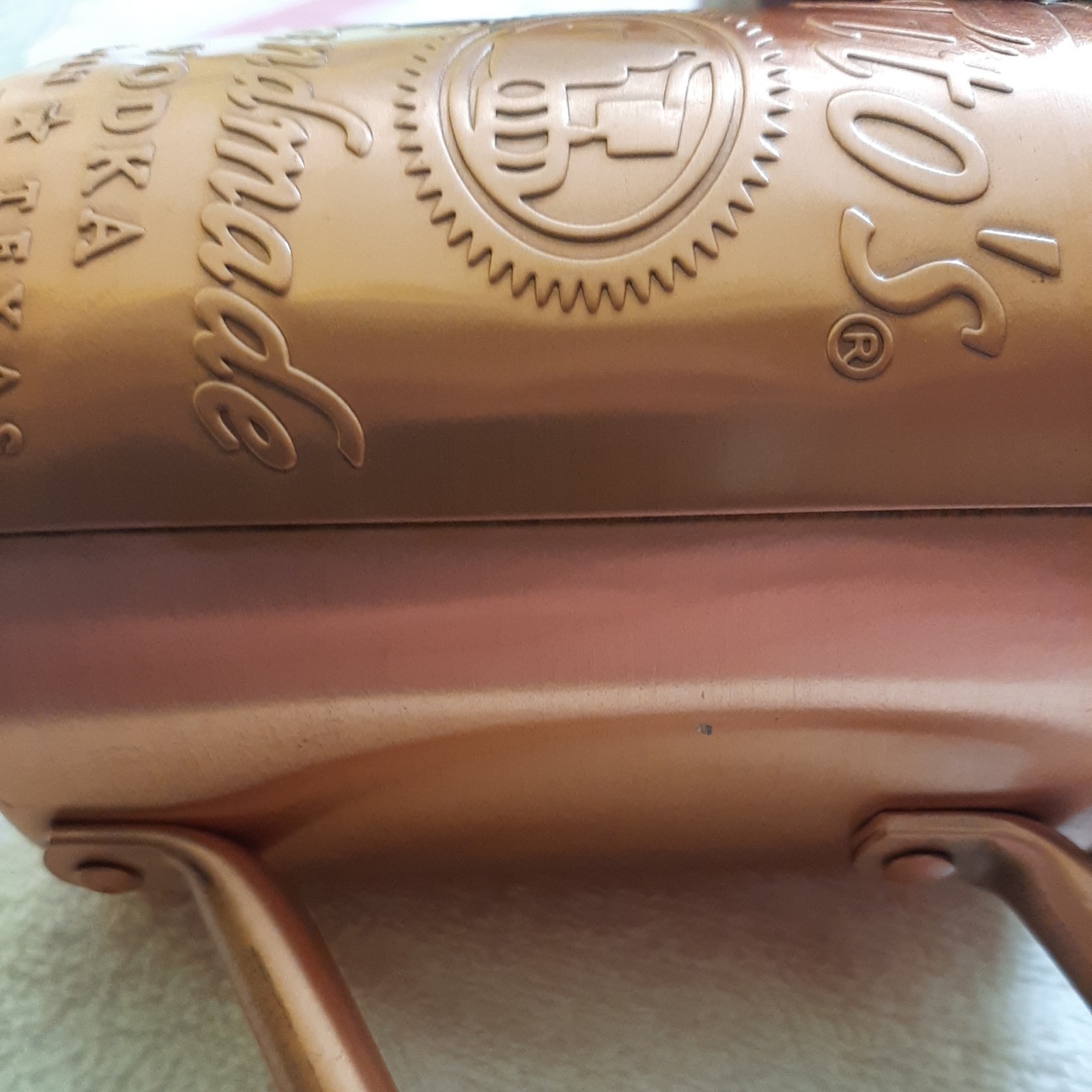 Titos Handmade Vodka Solid Copper Mug Cup Austin Texas Moscow Mule