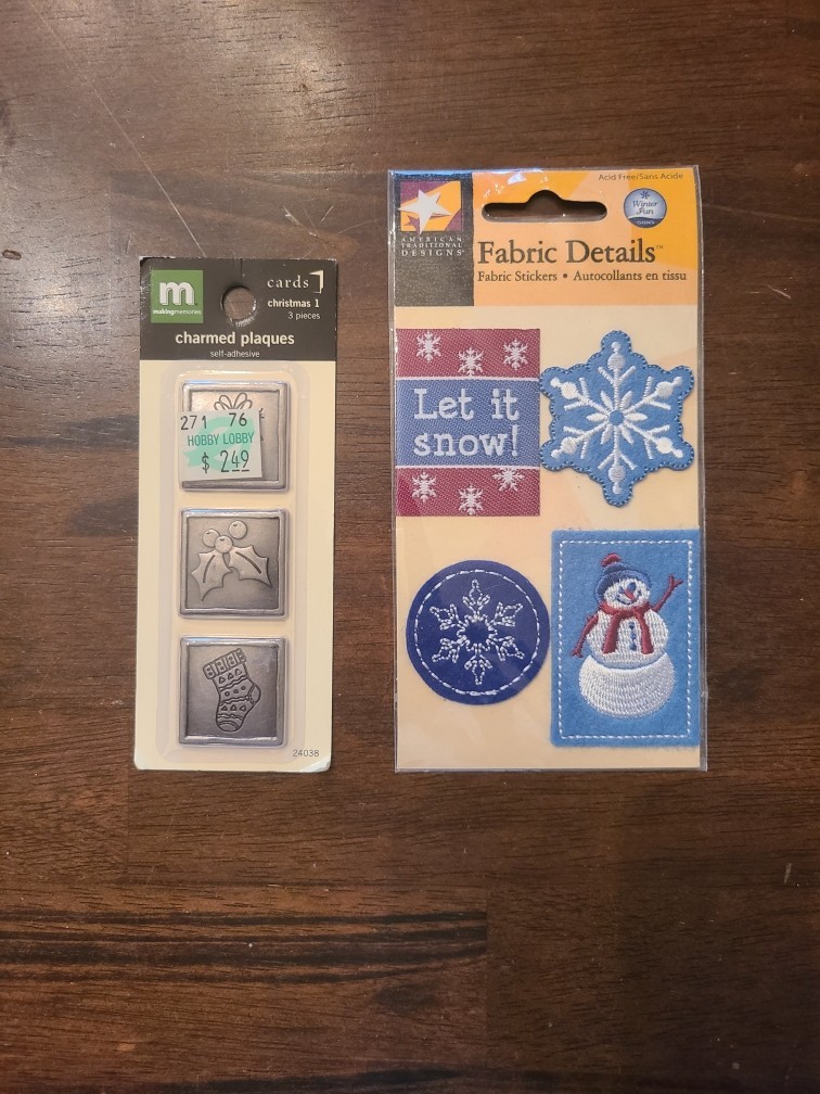 Scrapbook Embellishment Lot Winter/Xmas New