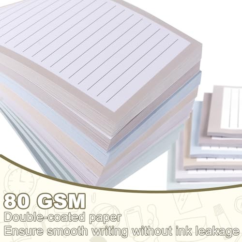 12 Pack Lined Sticky Notes, 4x6 in Post Sticky Notes with Lines, 6 Different