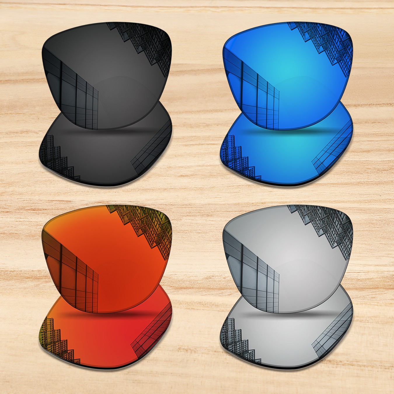 Replacement Lenses for Oakley Frogskins 03-059 03-223 55mm Frame 100% POLARIZED