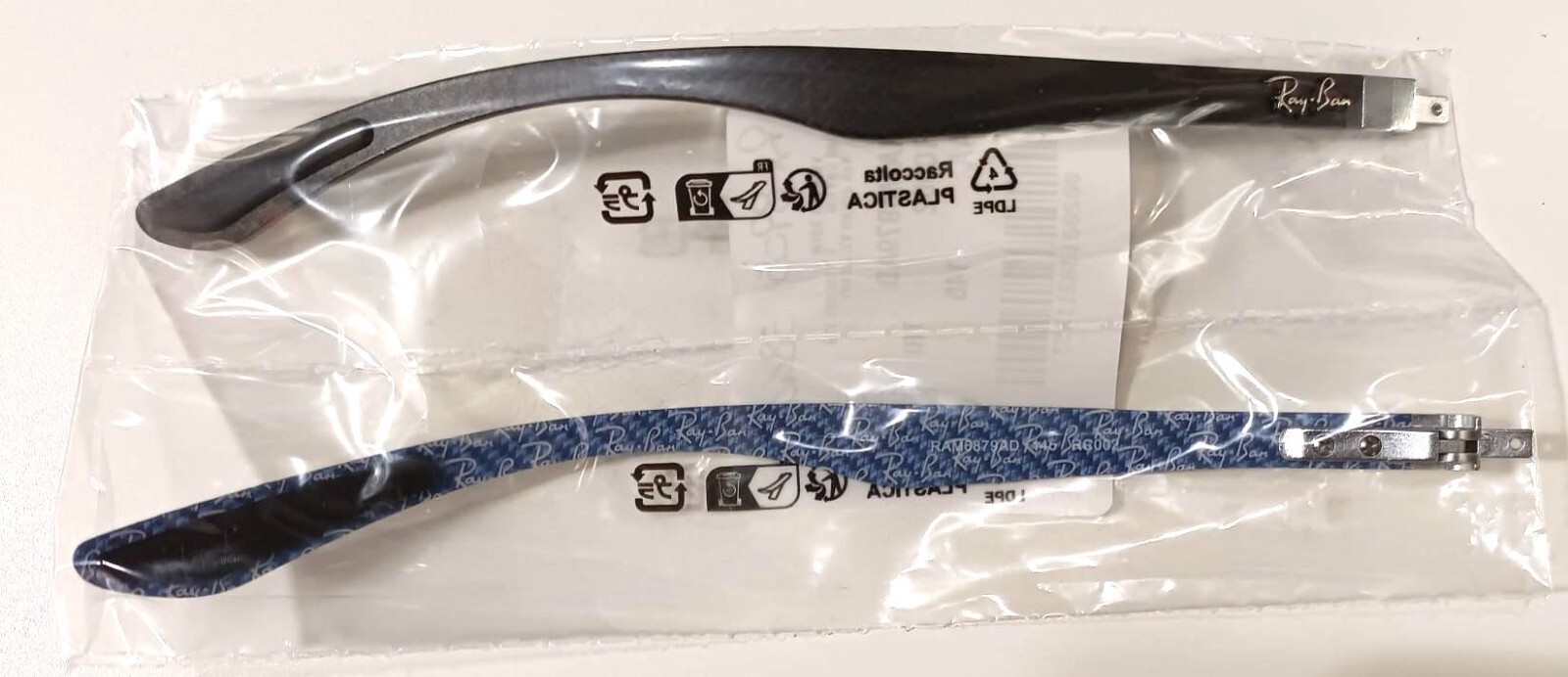 RAY BAN RB 8905 CARBON TEMPLES ORIGINAL REPLACEMENT REPLACEMENT RODS 5844 - Blue