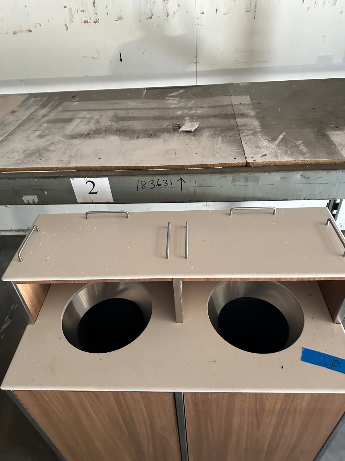Custom Double Trash Rolling Cart