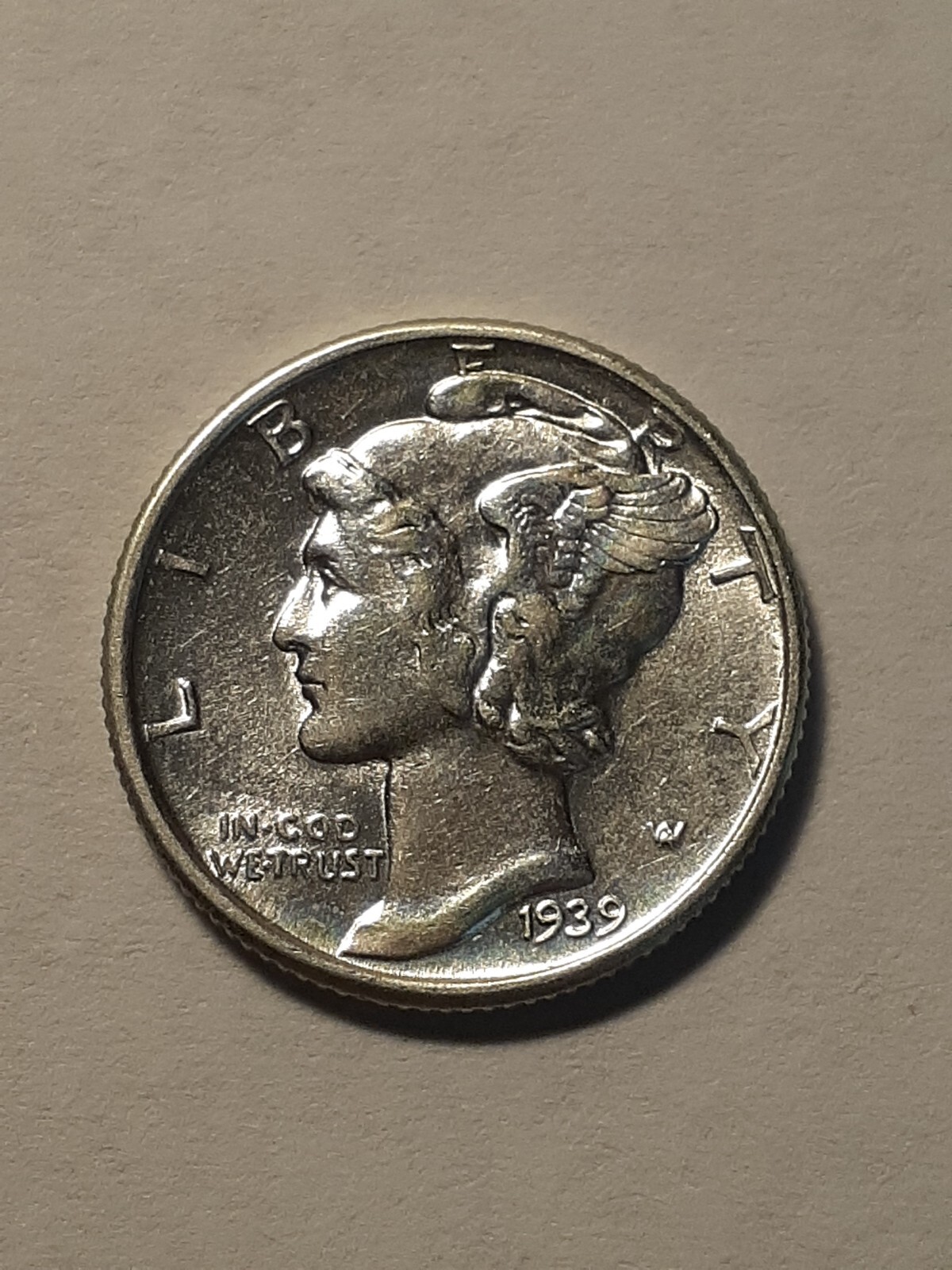 1939 MERCURY DIME   UNC