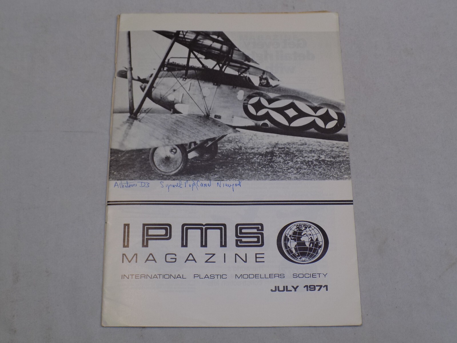IPMS Magazine 7 1971 International Plastic Modellers Society Albatross D3 Plane