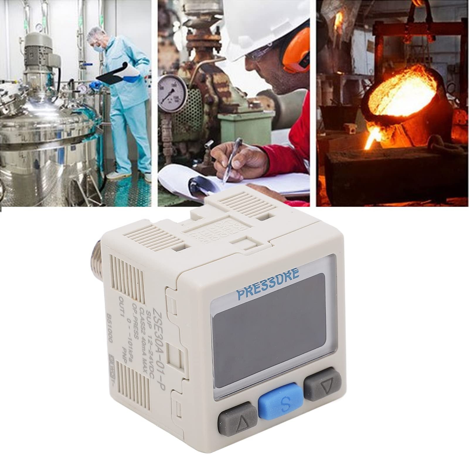 Digital Pressure Switch Pneumatic Vacuum Controller 0 to 101kPa Adjustable Re...