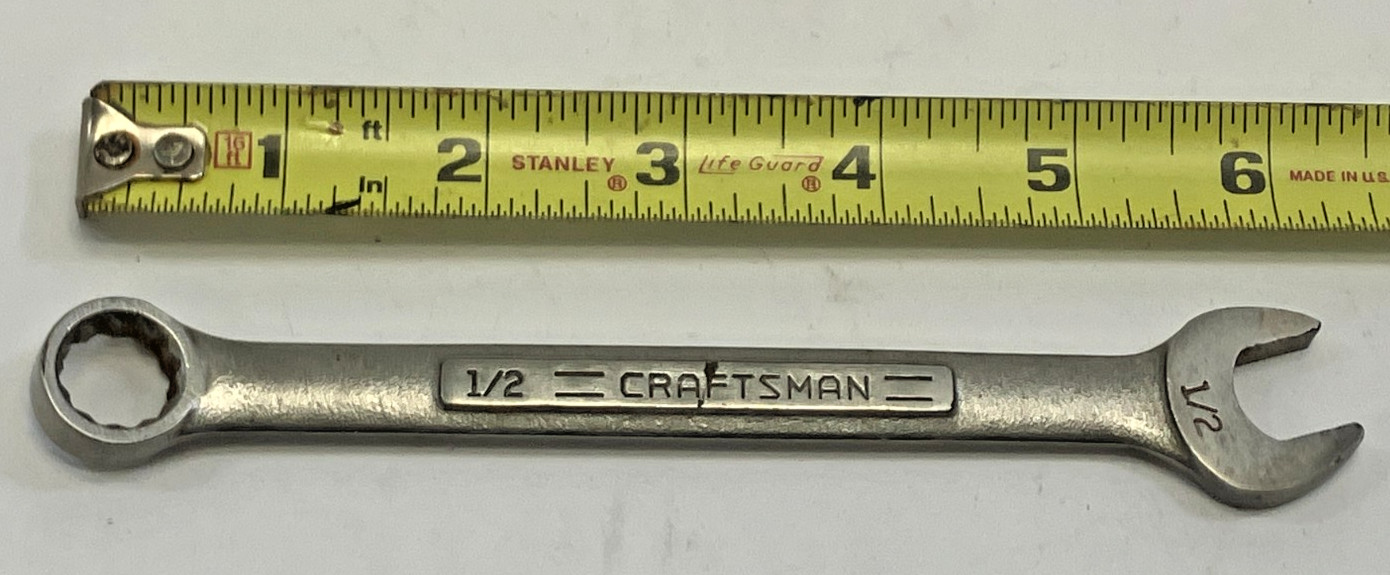 Vintage Craftsman 3/8'' SAE 12-Point Combination Wrench -VV- 23485 FORGED USA