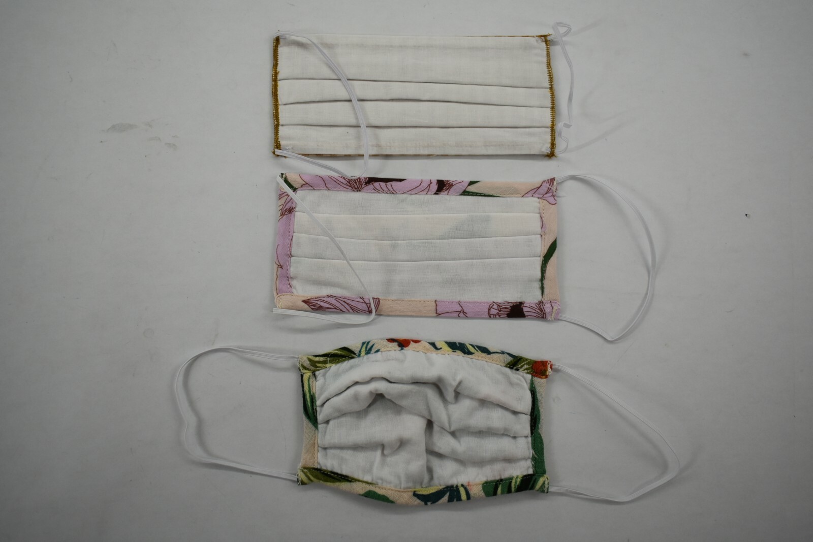 Lost + Wander Womens Patterned 3 Pack Pleated Face Masks Triple Layer USA Made