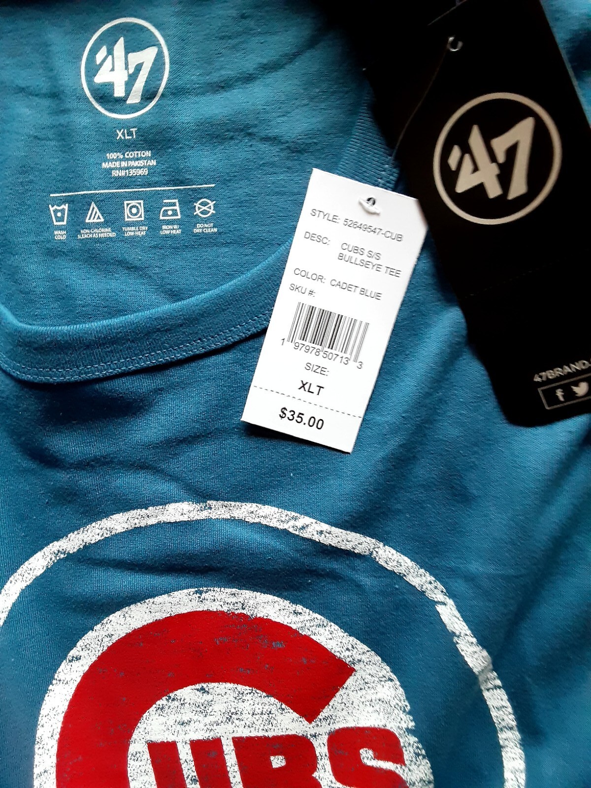Chicago Cubs Men's '47 Brand Big Tall Shirt XLT up to 6X