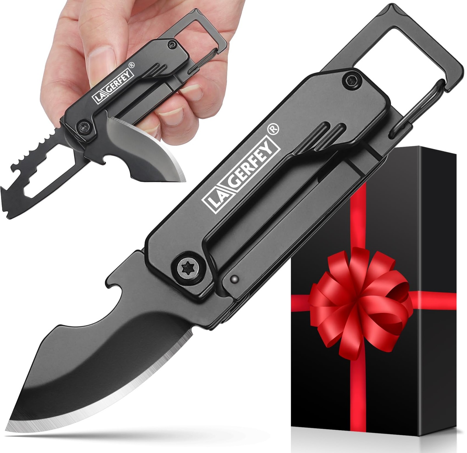 Stocking Stuffers for Men - Pocket Knife Gifts for Men, Keychain Multitool - ...