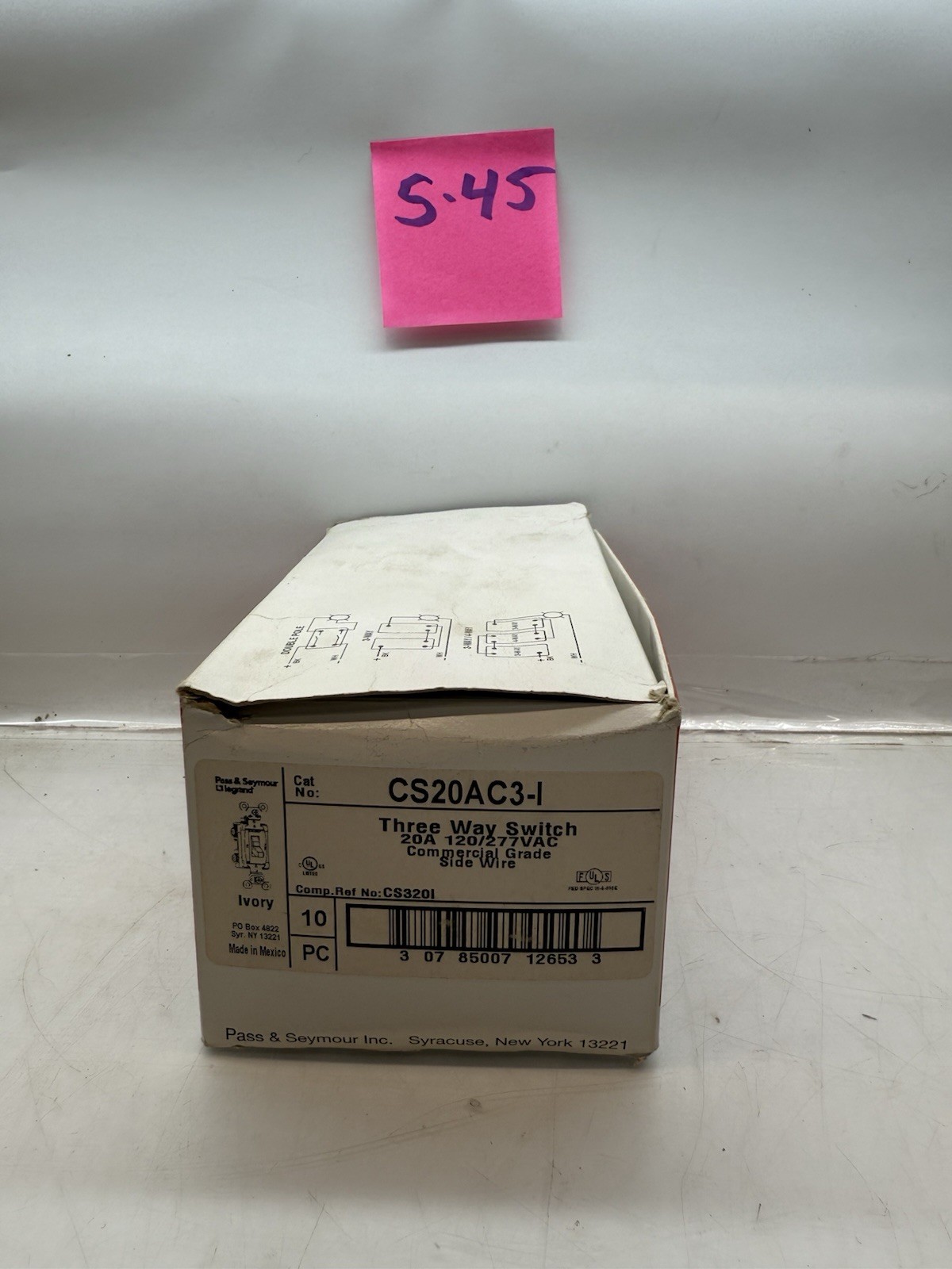 Legrand Switch CS20AC3-I 20A 120/277V New Surplus Box Of 5