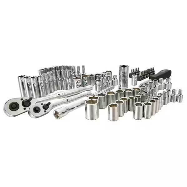 SAE Metric Mechanics Tool Set 85-Piece Ratchet & Socket Sets 1/4 in. and 3/8 in