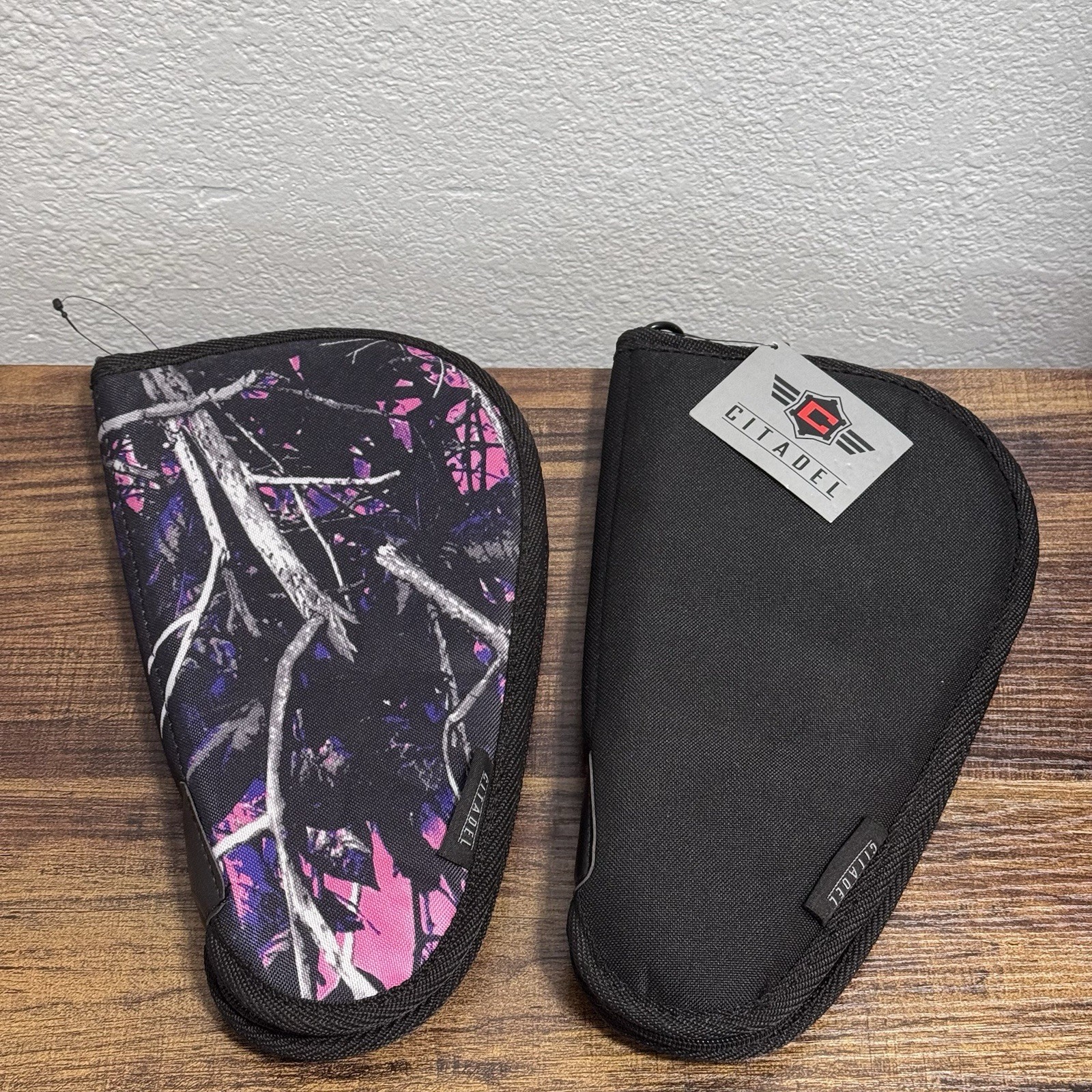 Citadel Lot Of 2 10" Pistol Rug Gun Cases - NEW - Black & Pink Muddy girl Camo