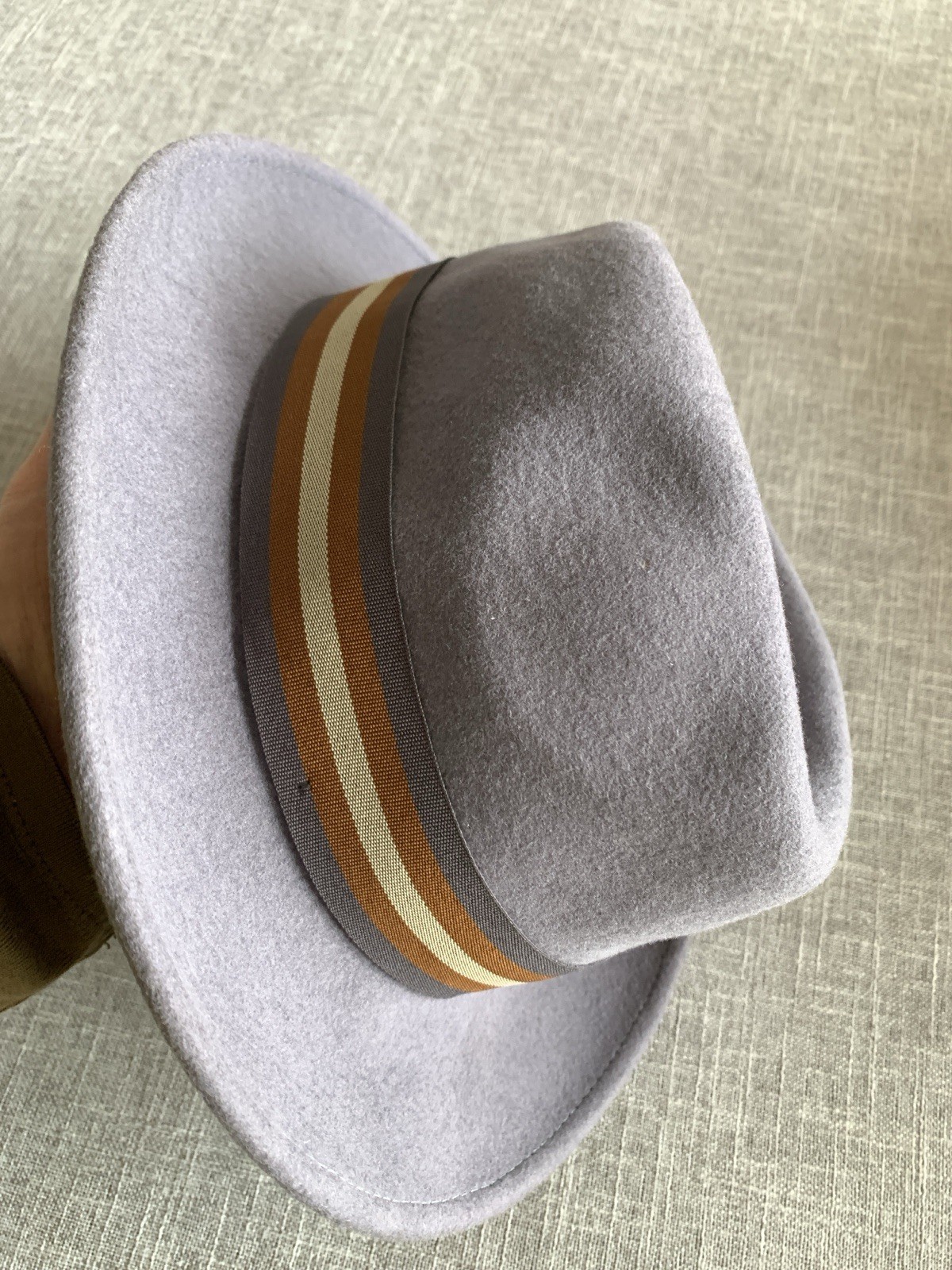Borges & Scott Gray Fedora Doyle Wool Felt Hat US 7 UK 6 7/8 Small (56cm) Mint