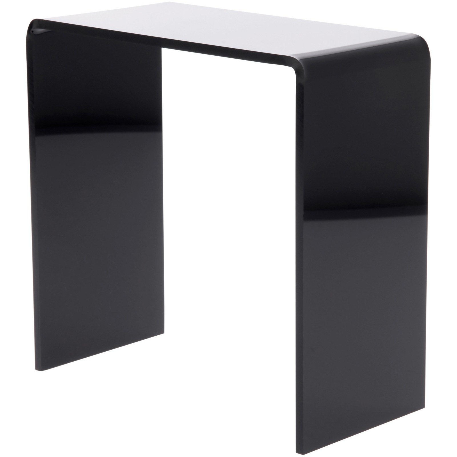 Plymor Black Acrylic Vertical Rectangular Display Riser, 8" H x 8" W x 4" D