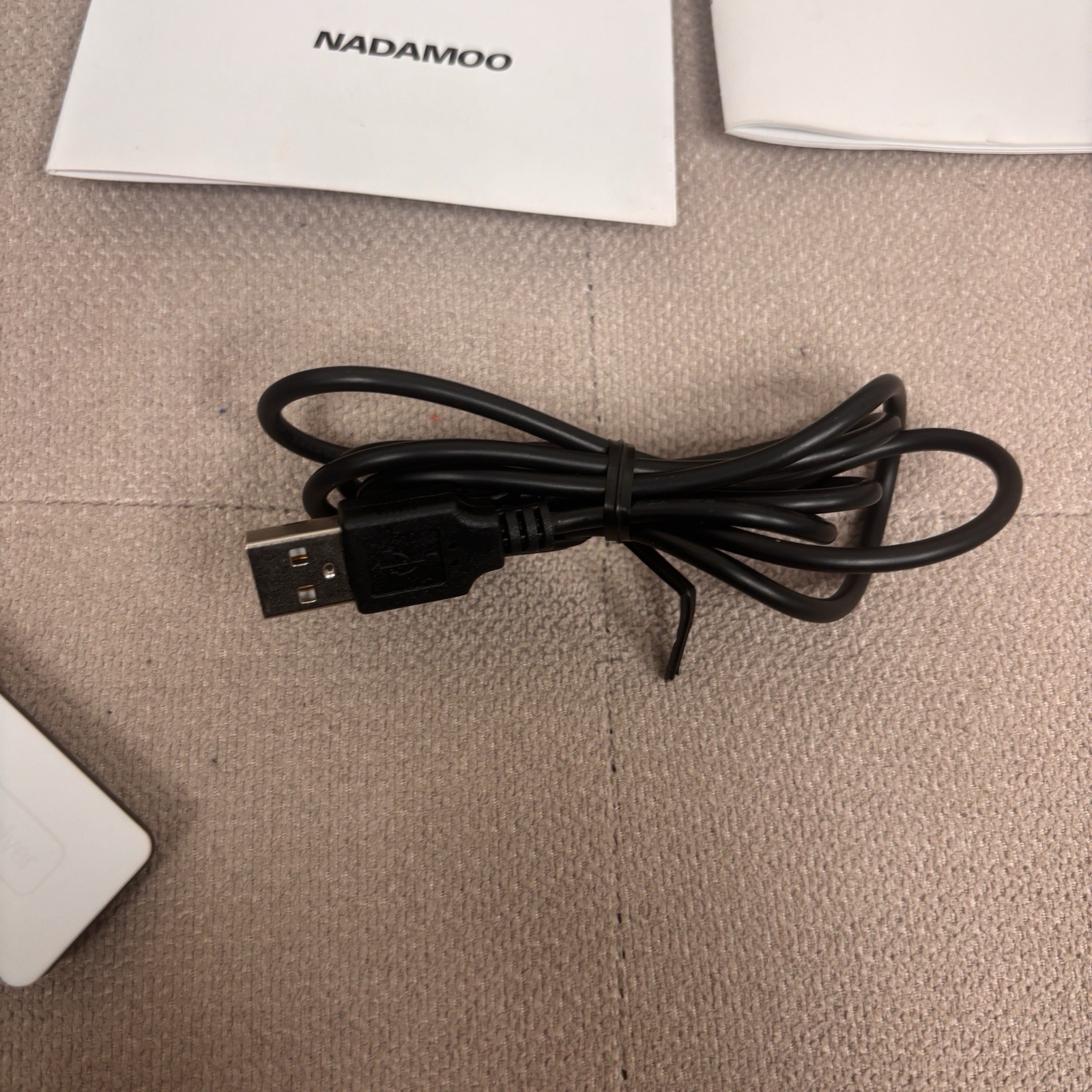 NADAMOO BUR3074 Wireless Barcode Scanner USB Receiver Cable Box