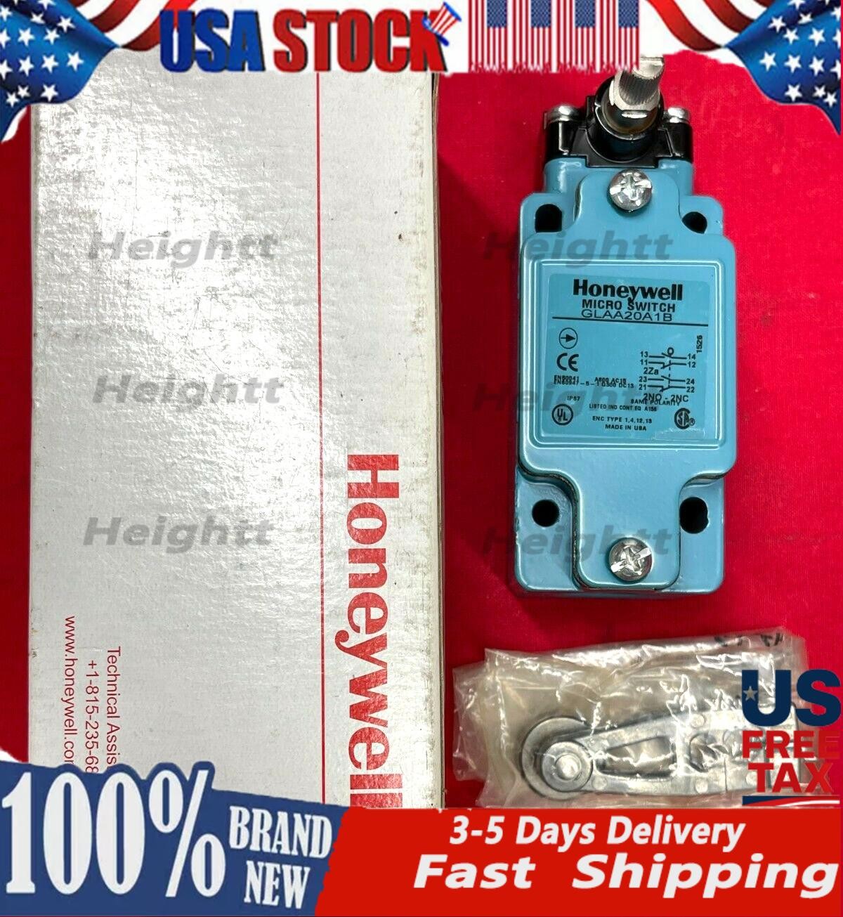 HONEYWELL MICRO SWITCH, GLAA20A1B, 600A, 15VAC, 2NO & 2NC SAME POLARITY