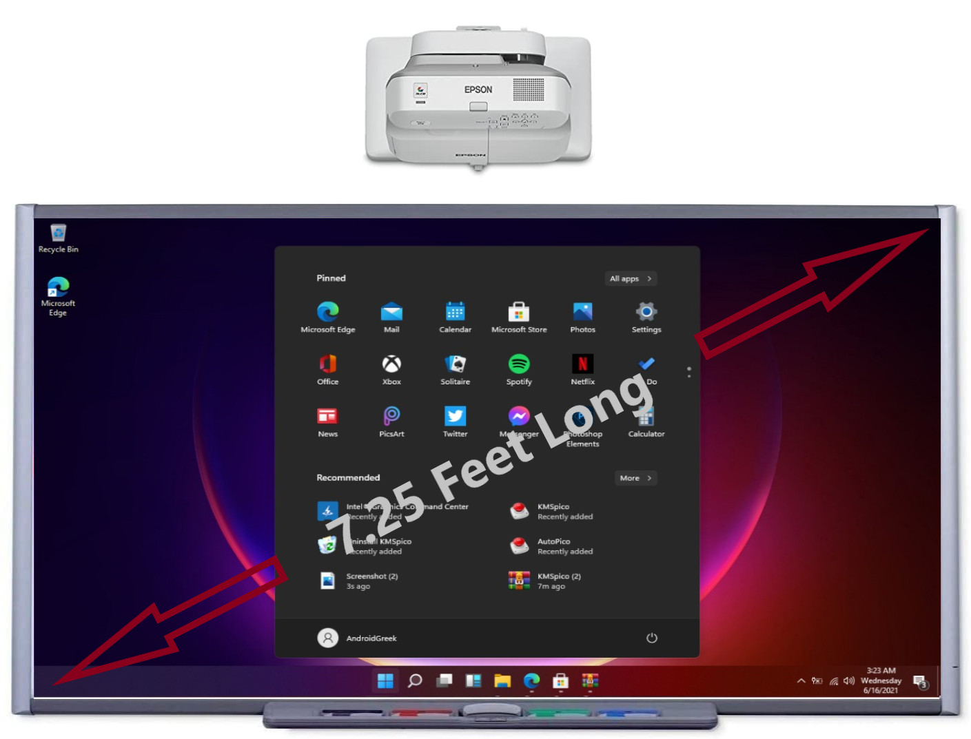 87" Smart Board for Classroom - 24 Months guarantee