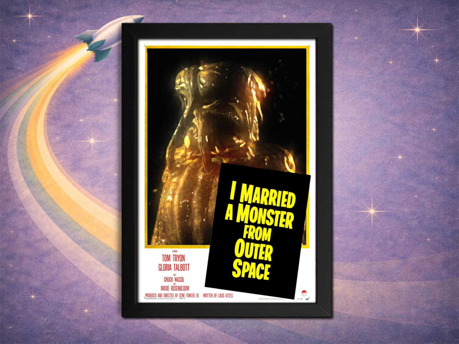Framed I Married a Monster from Outer Space – Classic Sci-Fi Lobby Card Print