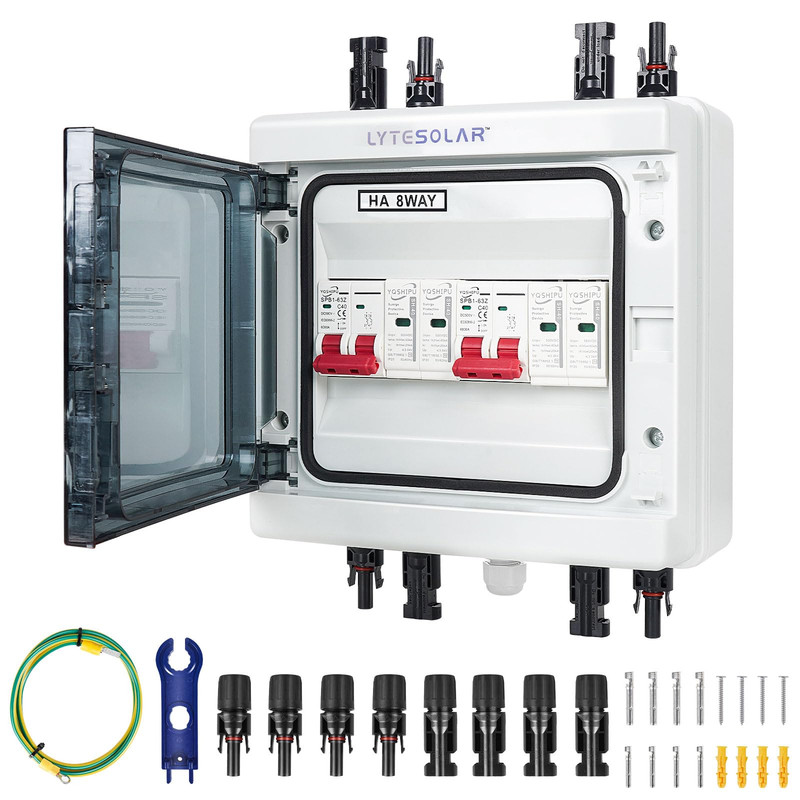 Lytesolar 2 String 500V Pv Combiner 2 In 2 Out Dual String 63A Dc Circuit