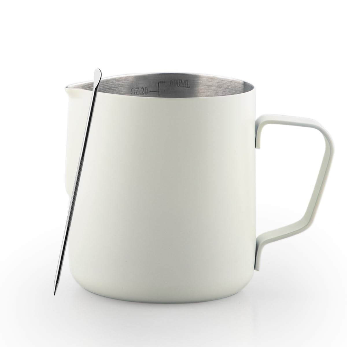 20oz 600ml Stainless Steel Milk Frothing Pitcher Espresso Coffee Art White