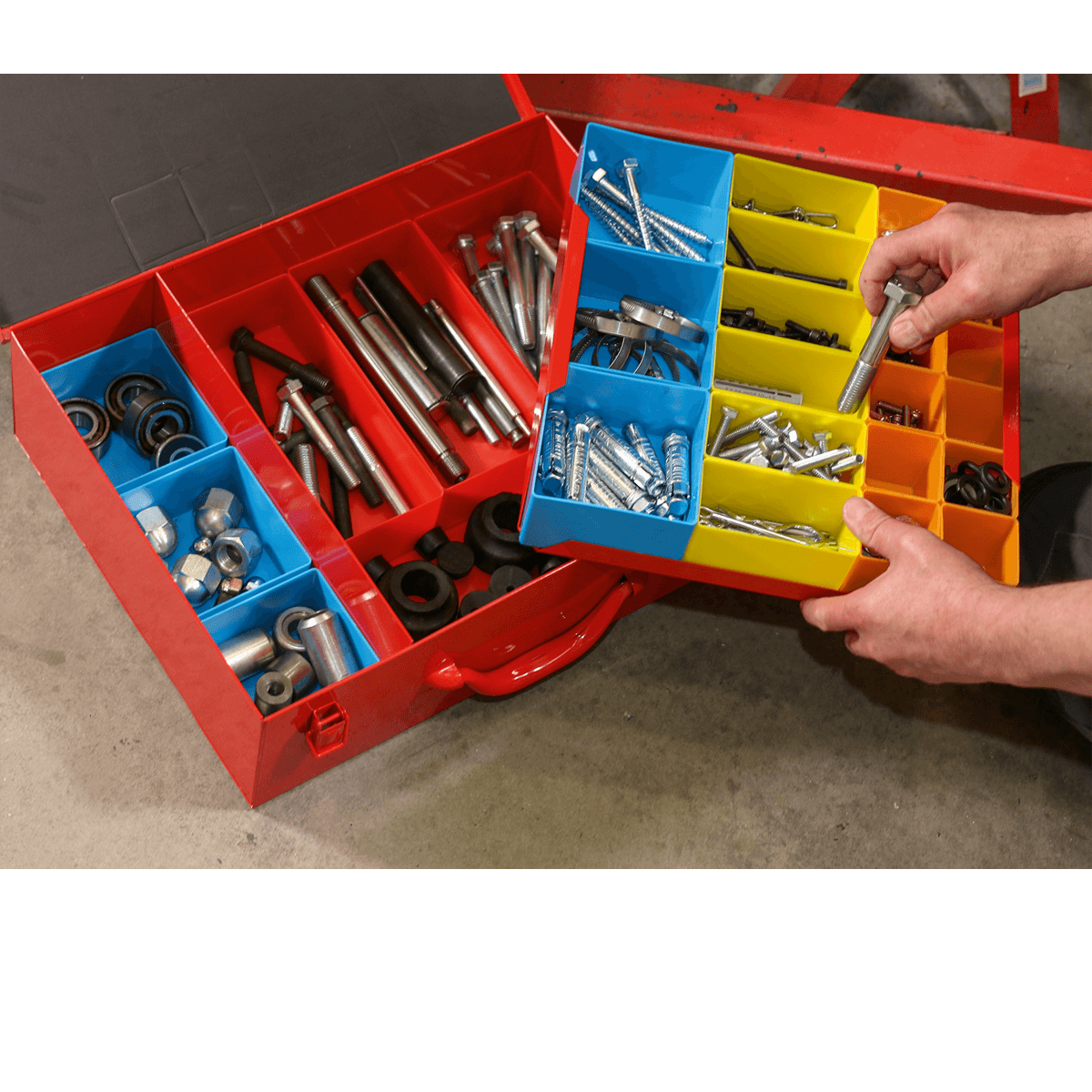 Sealey 27 Compartment Metal Organiser Case