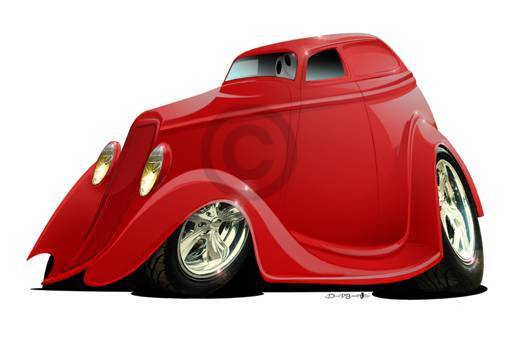1933 1934 Ford Sedan Delivery Cartoon T-SHIRT Vintage Classic Auto #6843