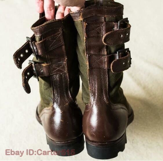 Mens Fashion Two Tone Monk Strap Lace Up Retro Style Combat Boots Shoes Daf