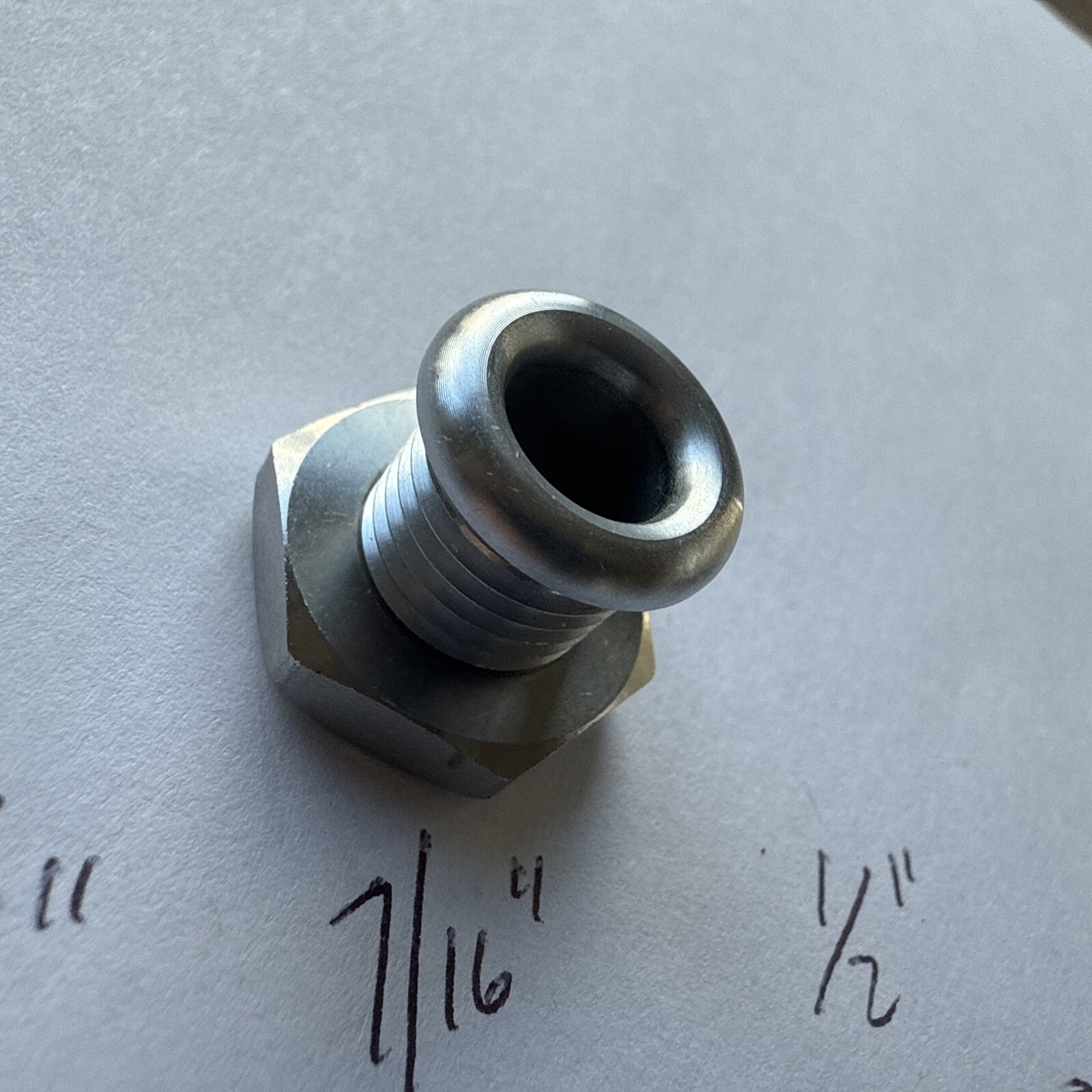 Drum Air Vent Grommet TOP QUALITY !! 7/16”W (10.39mm)X 1/2”L Chrome Screw Vent