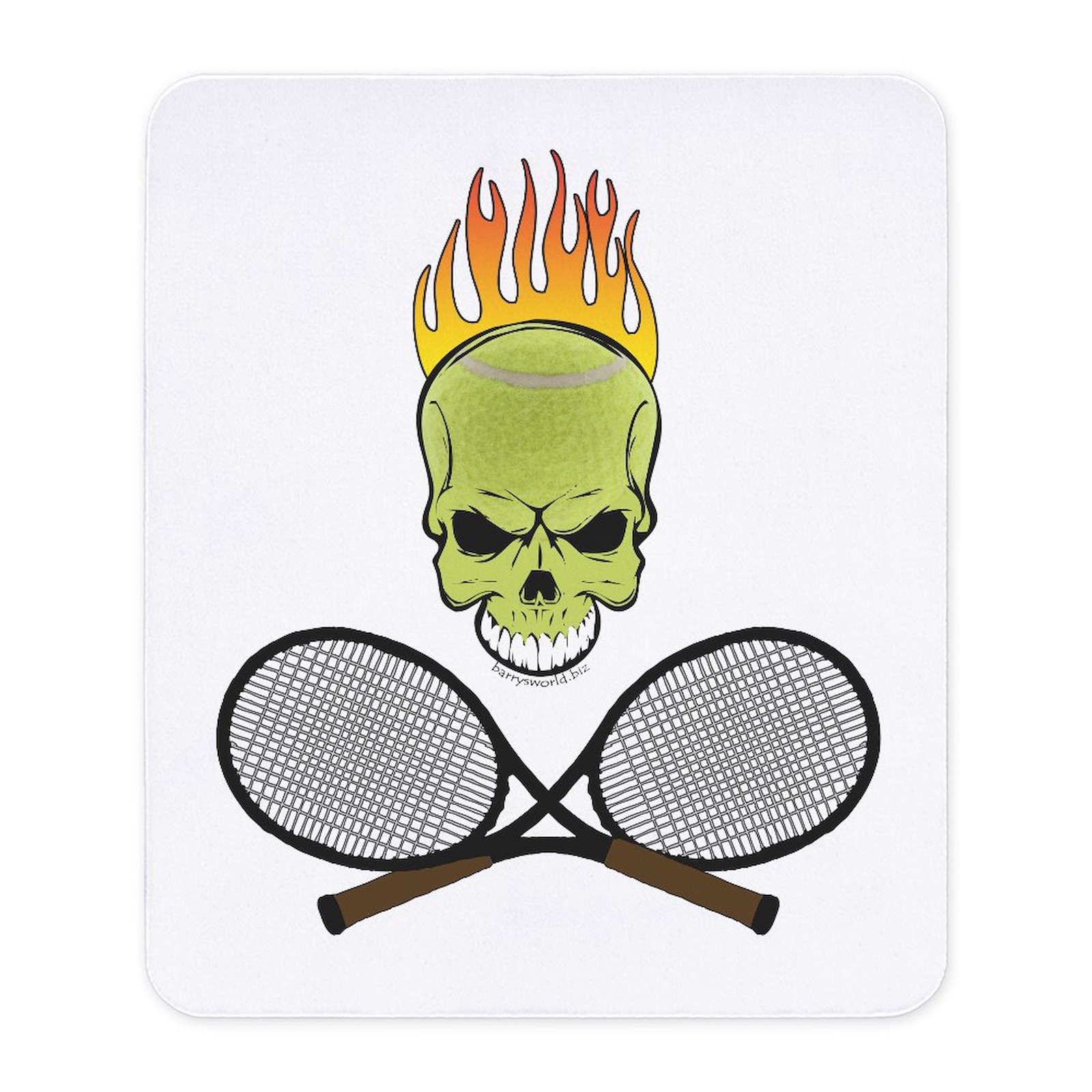 CafePress Skull Tennis Non-slip Rubber Mousepad, Gaming Mouse Pad (458645216)